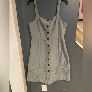 Sage green eyelet dress